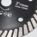 SHDIATOOL Turbo Diamond Saw Blade for Ceramic Pocelain 3" 5pcs/pack - SHDIATOOL
