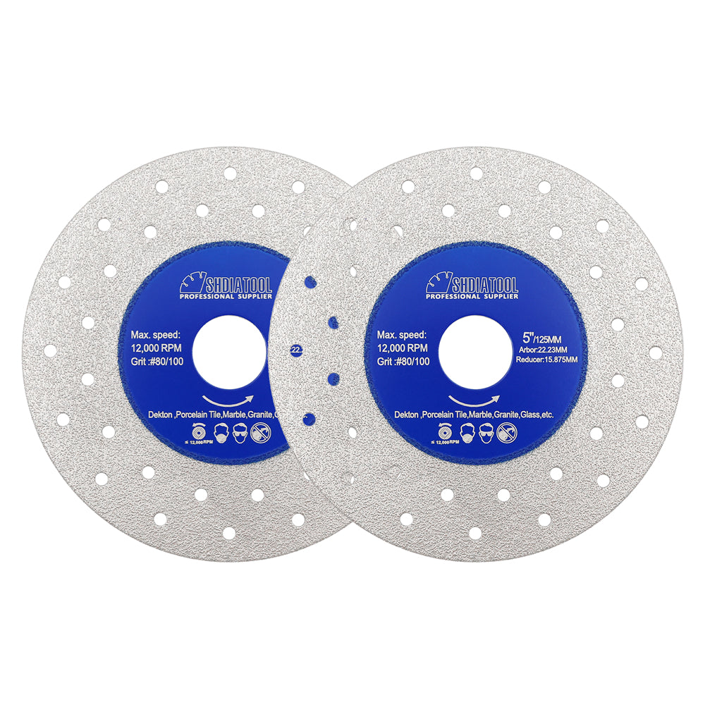 SHDIATOOL 1/2/3pcs Porous Widened Cutting Blade 75/115/125mm Ultra-Thin Disc Dekton Porcelain Tile Marble Glass Granite