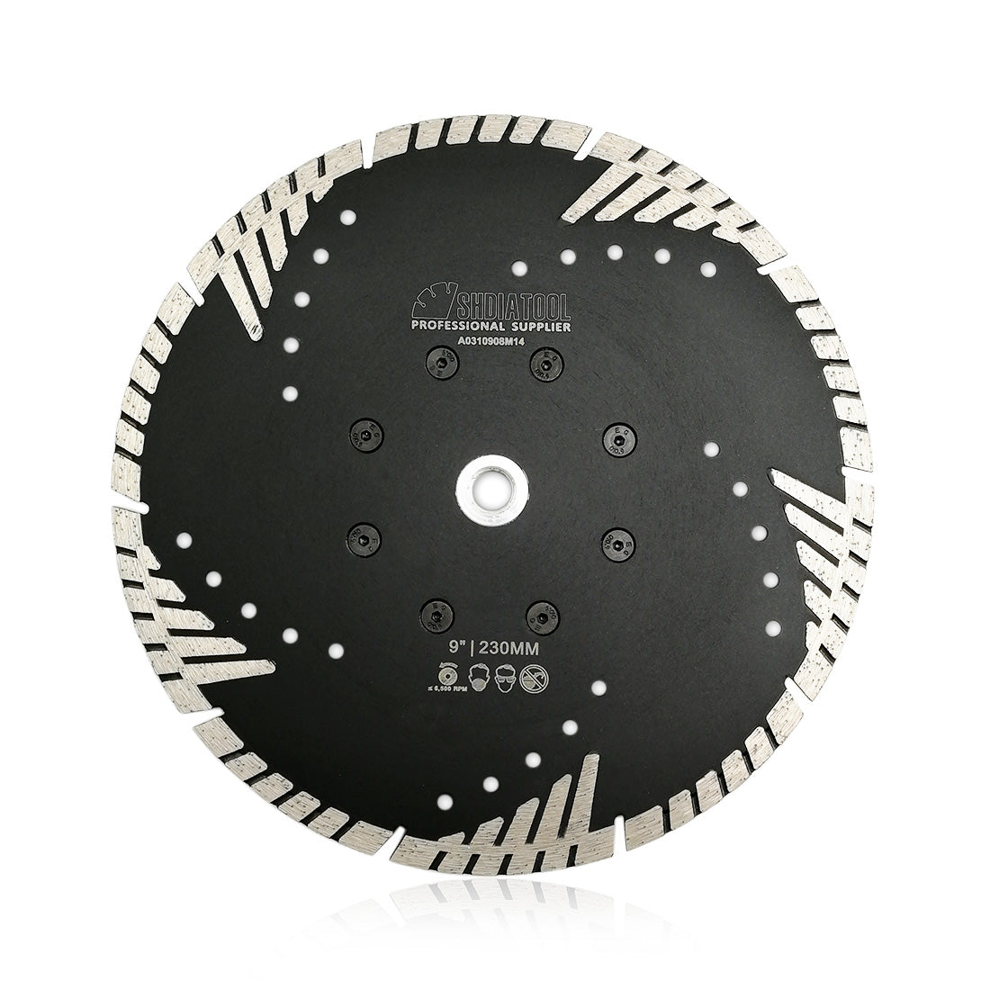 Turbo Blade with Slant Protection Teeth Cutting Granite Marble Concrete 4" 4.5" 5" 7" 9" - SHDIATOOL