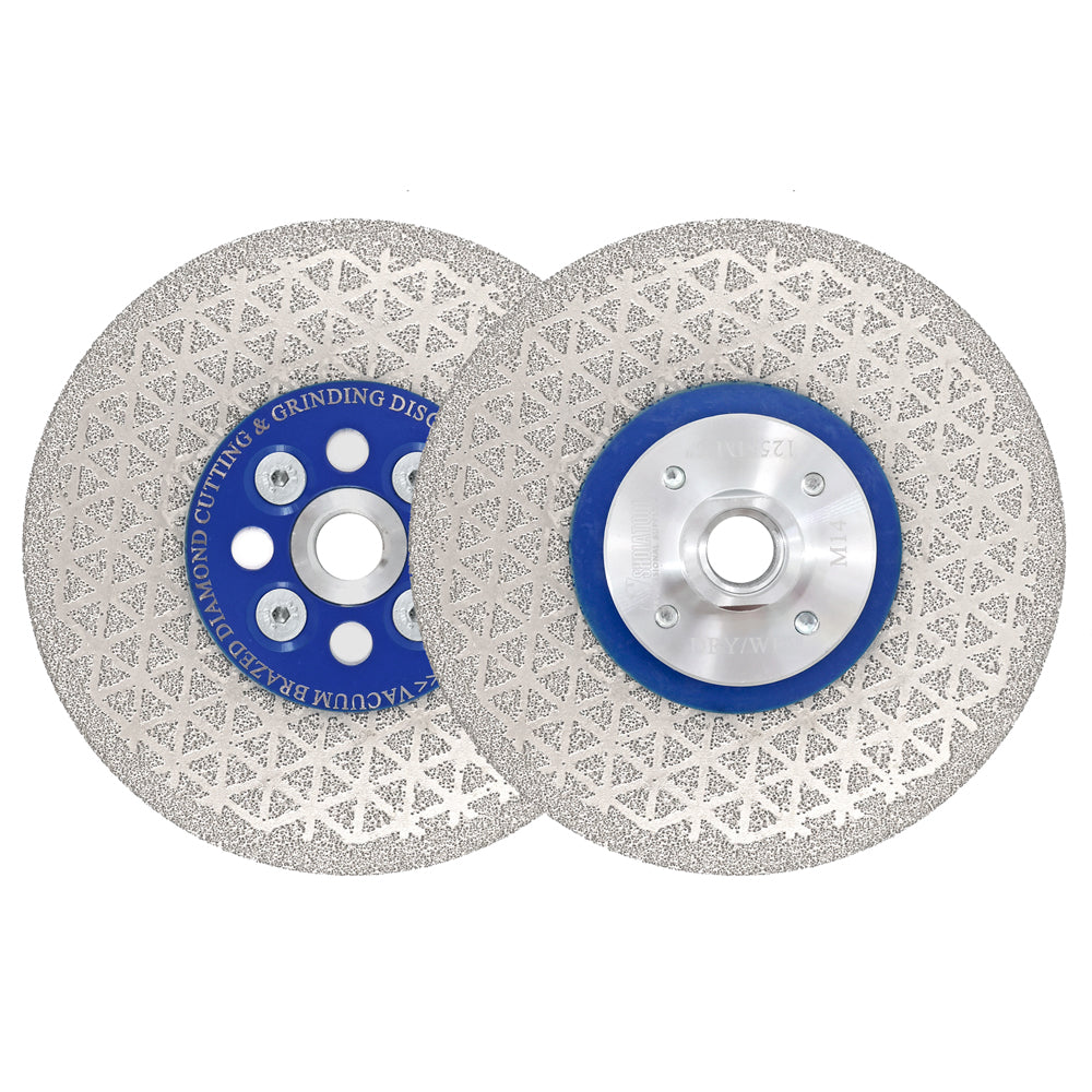 Diamond Cutting Grinding Disc Triangle Granite Concrete Saw Blade M14 or 5/8-11 Flange