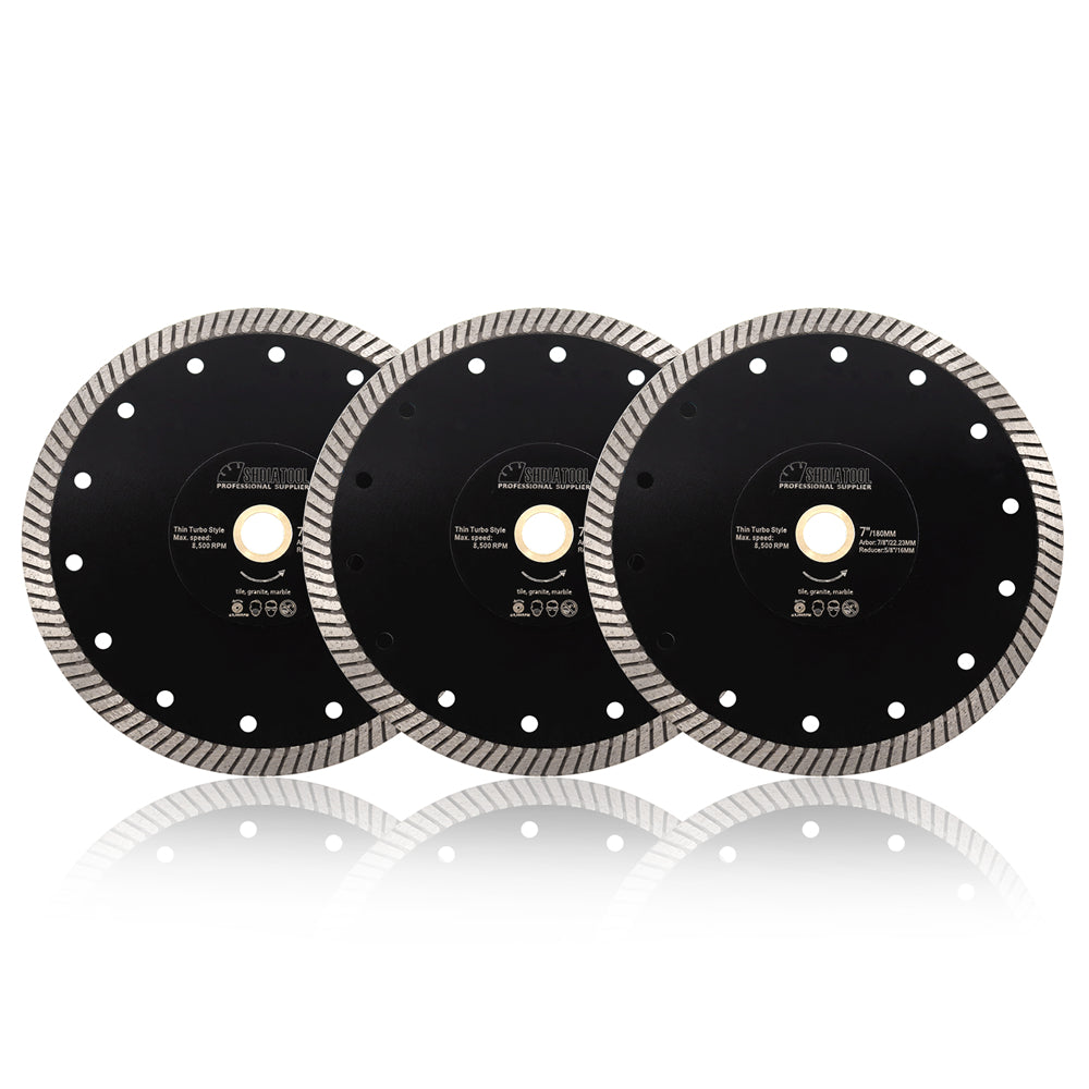 SHDIATOOL Turbo Diamond Saw Blade 4"-10"Ceramic Tile Granite Marble - SHDIATOOL