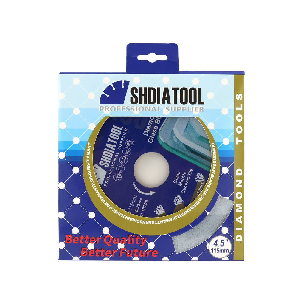 DE Warehouse SHDIATOOL Diamond Cutting Grinding Glass Disc 1pc 125mm Saw Blade for Glass Ceramic