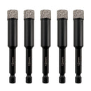Diamond Drilling Bit 5pcs Ceramic Granite Marble Core Bit Quick-fit Shank
