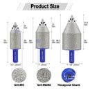 Diamond Chamfering Milling Finger Bit for Ceramic Porcelain Granite Hexagonal Shank