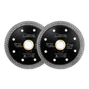Mesh Turbo Saw Blade 2pcs 4"/105mm Cutting for Granite Ceramic SHDIATOOL