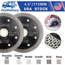 SHDIATOOL 4.5"/7 " Diamond Saw Blade Cutting Porcelain Tile Ceramic Marble 1/5pcs - SHDIATOOL