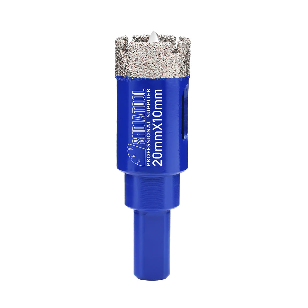Shdiatool 1/2/3pcs 20-68mm Vacuum Brazed Triangle Shank Drill Bit with Postion Drill Bit for Ceramic Tile Marble Granite