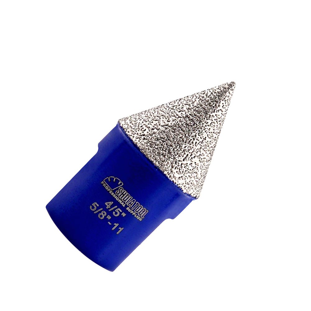 SHDIATOOL Diamond Beveling Chamfer Bits 5/8-11 or M14 or M10 Thread for Granite Marble Tiles Existing Holes Enlarging Polishing Shaping Dia 20/35/50/75mm - SHDIATOOL