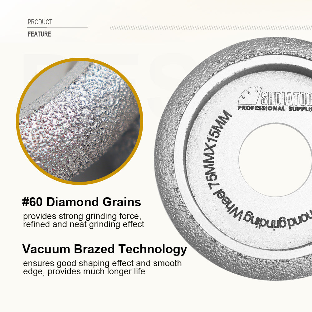3"/75mm Diamond CONVEX Wheel Grinding Disc Marble Granite SHDIATOOL - SHDIATOOL