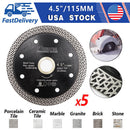 SHDIATOOL 4.5"/7 " Diamond Saw Blade Cutting Porcelain Tile Ceramic Marble 1/5pcs - SHDIATOOL