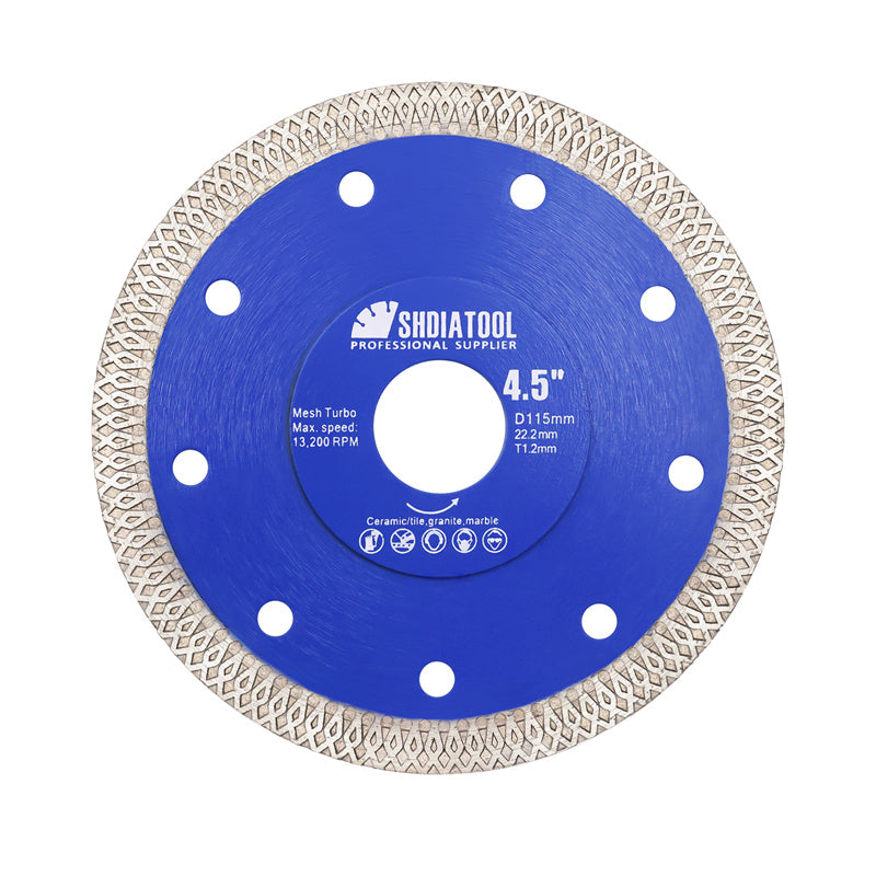 4"-14" X Mesh Turbo Diamond Blade Cutting for Tile Ceramic Porcelain Marble - SHDIATOOL