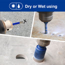Shdiatool 10/12/13PCS Diamond Hole Saw Drill Bits Kit Hexagon Shank for Granite Tile Marble