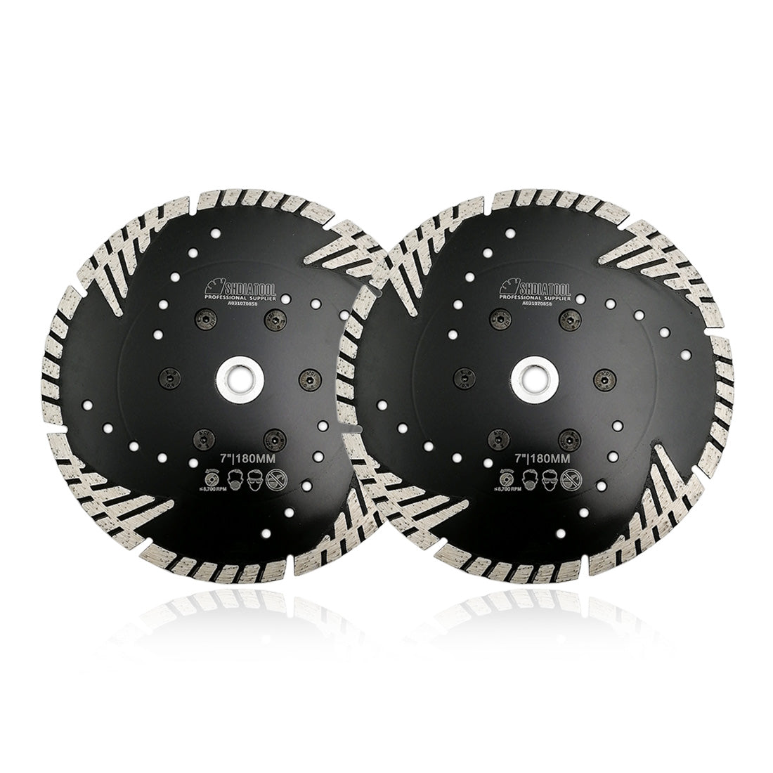 Turbo Blade with Slant Protection Teeth Cutting Granite Marble Concrete 4" 4.5" 5" 7" 9" - SHDIATOOL