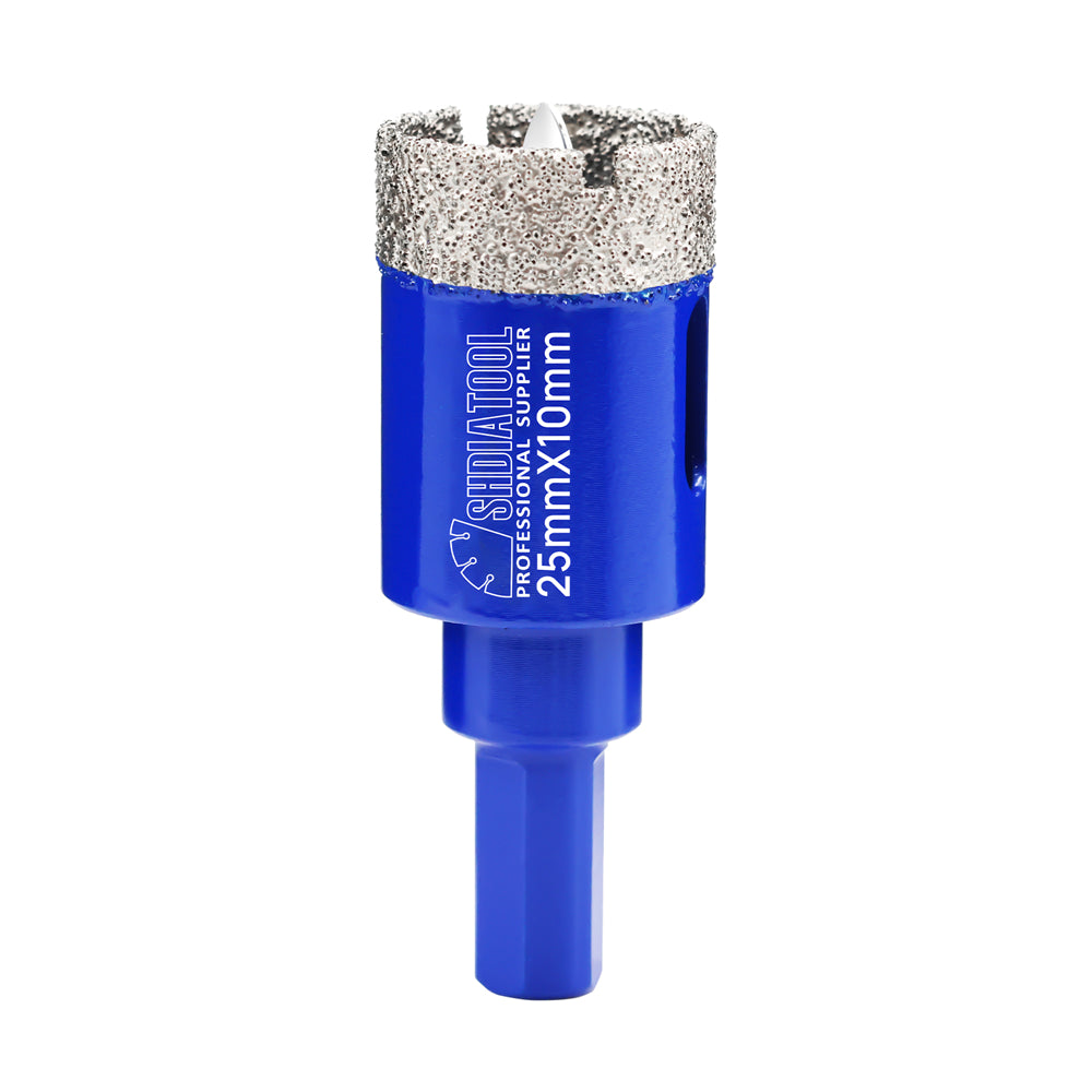 Shdiatool 1/2/3pcs 20-68mm Vacuum Brazed Triangle Shank Drill Bit with Postion Drill Bit for Ceramic Tile Marble Granite