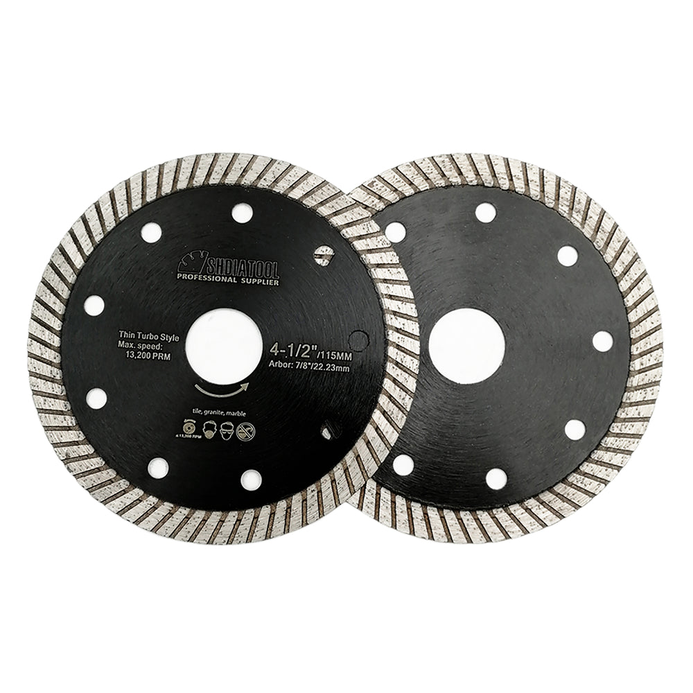 SHDIATOOL Turbo Diamond Saw Blade 4"-10"Ceramic Tile Granite Marble - SHDIATOOL