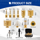 SHDIATOOL Diamond 11pcs/kit Core Drill Bits Milling Bit Chamfer Adaptor Set For Ceramic Tile Porcelain Tile Marble