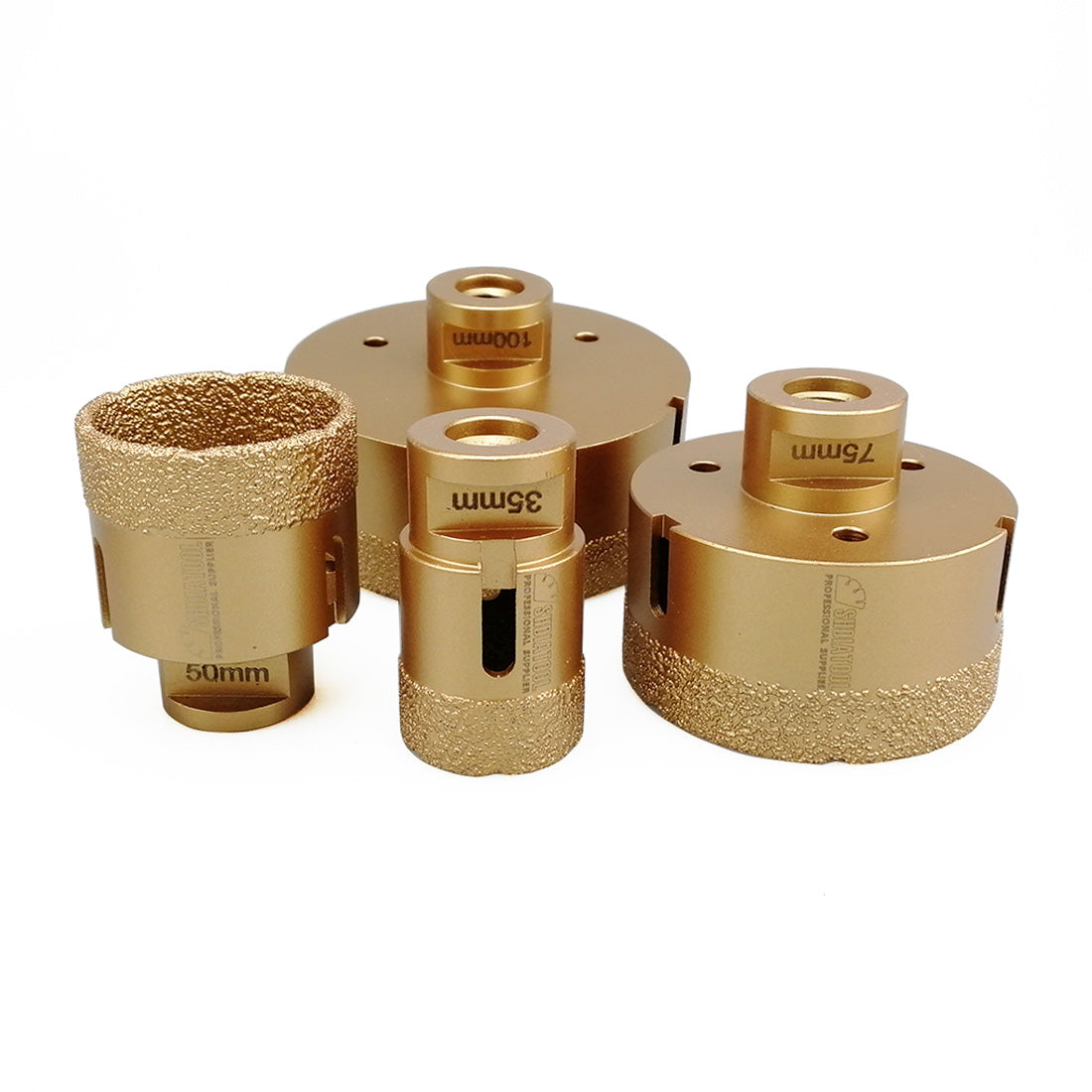 SHDIATOOL 4pcs/set Dry Diamond Drill Bits for Porcelain Granite M14 Thread - SHDIATOOL