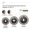 SHDIATOOL Turbo Saw Blades 5pcs 4/4.5/5" Cutting Grinding Ceramic Tile Marble