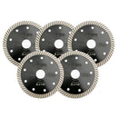Superthin Turbo Blade Cutting Porcelain Ceramic Tile Granite 4.5" 5pcs USA Warehous