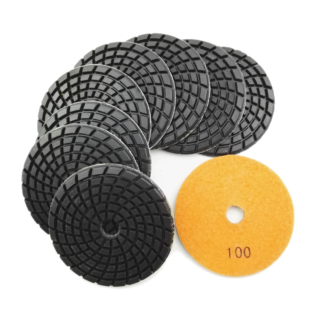 SHDIATOOL 4" Concrete Wet Diamond Polishing Pads Polishing Concrete 9/12pcs - SHDIATOOL