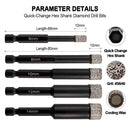Diamond Drilling Bit 5pcs Ceramic Granite Marble Core Bit Quick-fit Shank