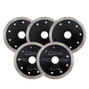 Turbo Saw Blade 5pcs 4.5" 5" Ceramic Marble Tile Granite Superthin Cutting Disc