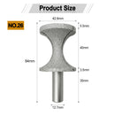 Diamond Router Bits with 1/2" Shank for Granite Marble 31 sizes 2pcs - SHDIATOOL