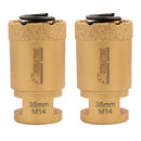 SHDIATOOL 1/2/3pcs Diamond Drill Bits 20/25/35/50mm Spring Core Bits for Porcelain Ceramic Granite Marble Hole Saw M14 Thread