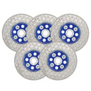 Saw Blades 5pcs 4/4.5/5"Cutting Grinding for Granite Concrete M14 or 5/8-11 Flange