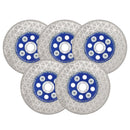 Saw Blades 5pcs 4/4.5/5"Cutting Grinding for Granite Concrete M14 or 5/8-11 Flange