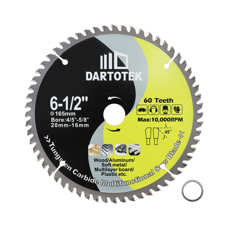 DARTOTEK 1/2/3Pcs Dia 85/165/216mm TCT Hard alloy Cutting Disc Circular Saw Blade For Cutting Wood Aluminium Copper Metal Disc Cutter
