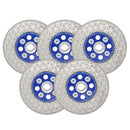 Saw Blades 5pcs 4/4.5/5"Cutting Grinding for Granite Concrete M14 or 5/8-11 Flange