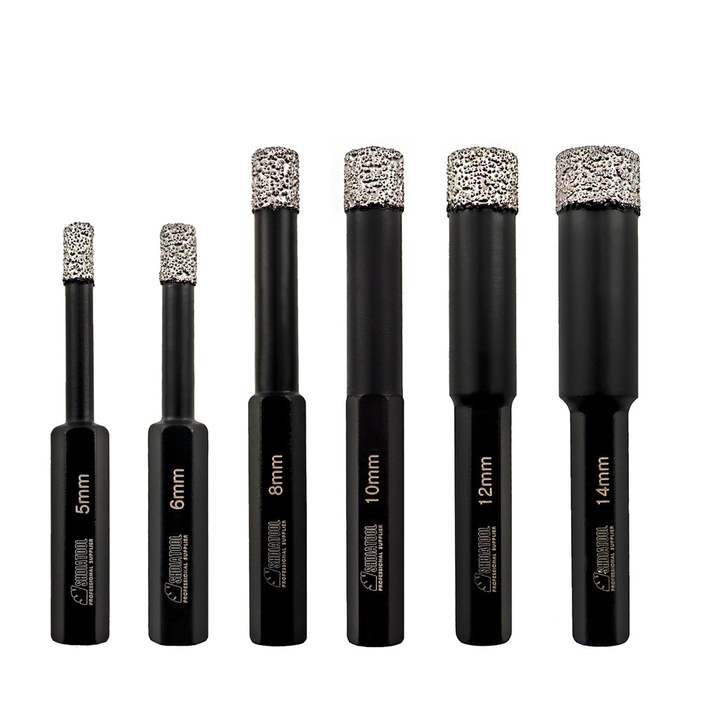 Diamond Drilling Bits 5pcs Ceramic Granite Marble Core Bit Hole Saw Hexagon Shank