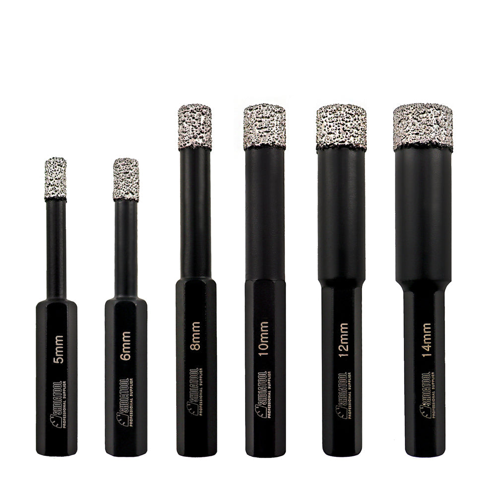 Diamond Drilling Bits 5pcs Ceramic Granite Marble Core Bit Hole Saw Hexagon Shank