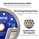Superthin Mesh Turbo Diamond Saw Blade Procelain Ceramic Granite Marble 4''/4.5''/5'' - SHDIATOOL