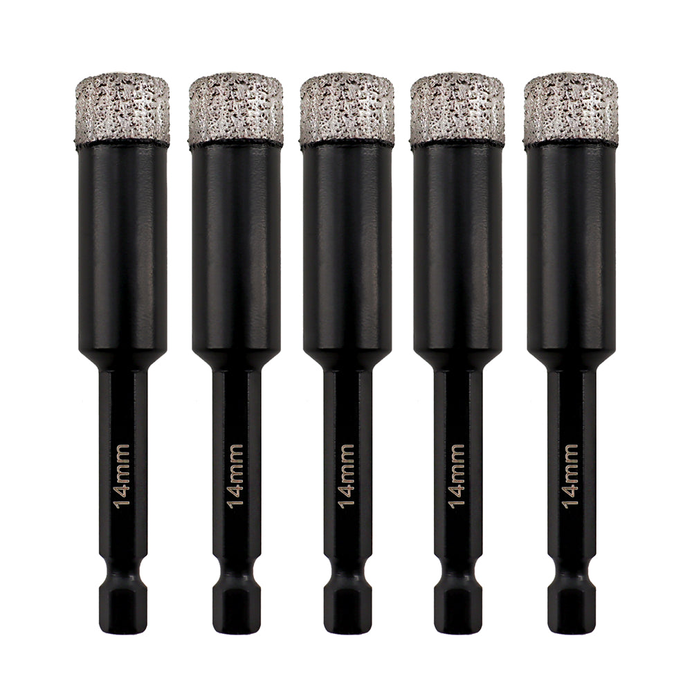 Diamond Drilling Bit 5pcs Ceramic Granite Marble Core Bit Quick-fit Shank