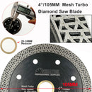 5pcs Mesh Turbo Saw Blades Cutting Porcelain Tile SHDIATOOL BE warehouse  4"/4.5"/5" - SHDIATOOL