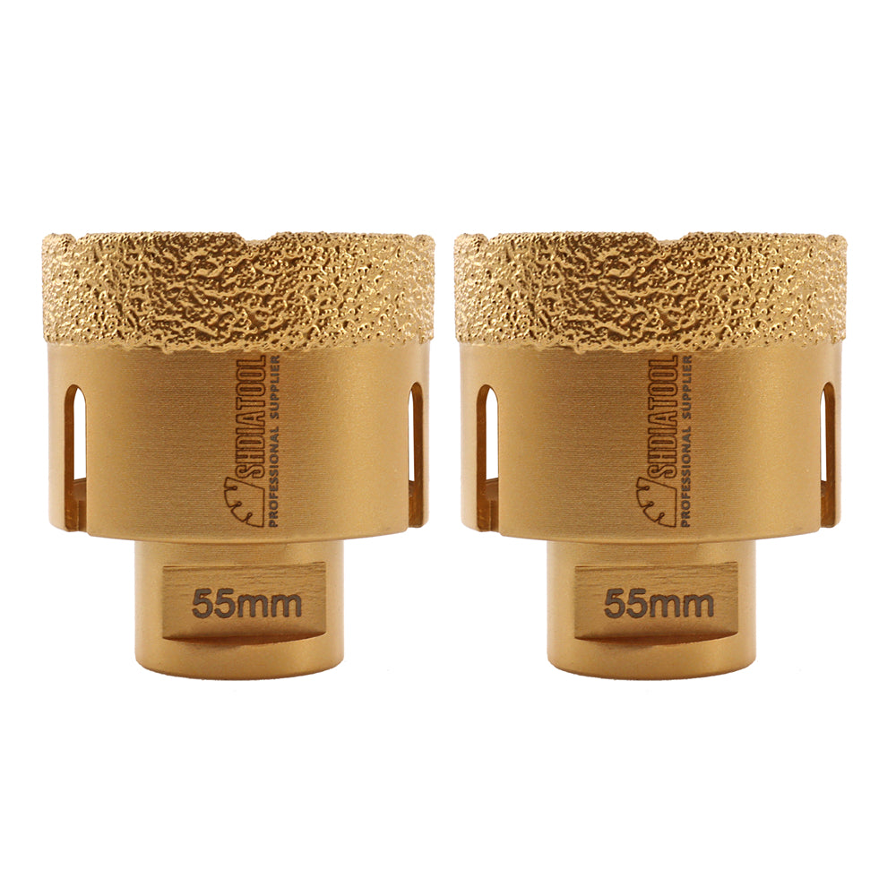 SHDIATOOL 20-160mm Dry Diamond Drilling Core Bits for Ceramic Marble M14 Thread - SHDIATOOL