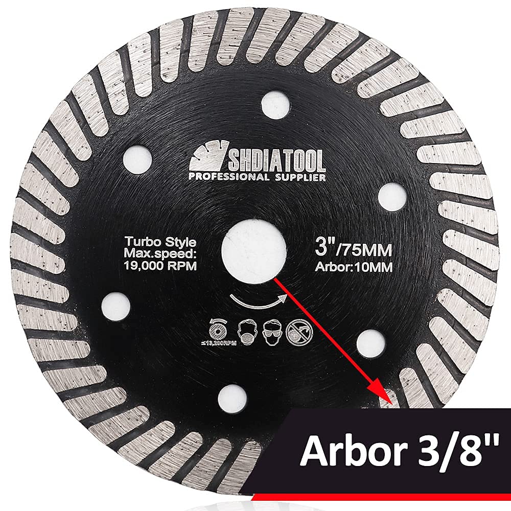 SHDIATOOL Turbo Diamond Saw Blade 2pcs 3"Granite Concrete - SHDIATOOL