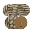 SHDIATOOL 5 Inch Dry Diamond polishing Pads Grit 50 for Granite Marble Quartz(7-Pack) - SHDIATOOL