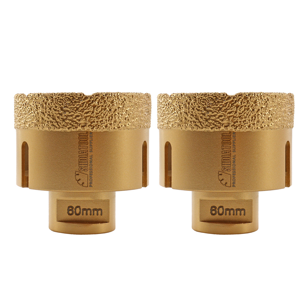 SHDIATOOL 20-160mm Dry Diamond Drilling Core Bits for Ceramic Marble M14 Thread - SHDIATOOL