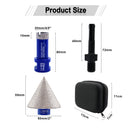 SHDIATOOL Diamond Drill Bits Kit 3pcs Porcelain Tile Granite Marble Hole Saw 5/8-11