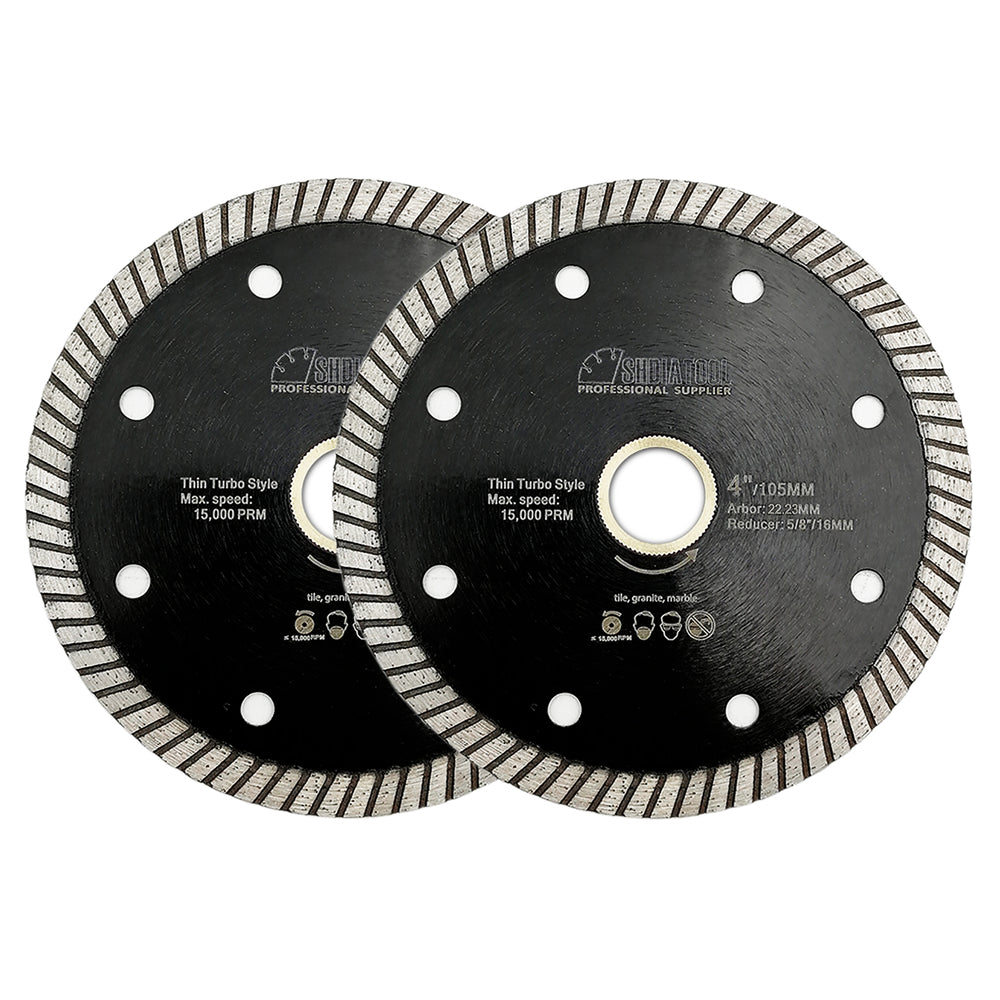 SHDIATOOL Turbo Diamond Saw Blade 4"-10"Ceramic Tile Granite Marble - SHDIATOOL