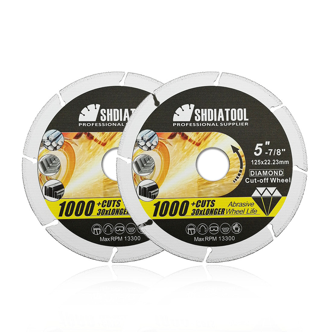 Diamond Metal Cutting Disc 4"/4.5"/5"for Steel Tube Iron Rebar Angle Steel Saw Blade - SHDIATOOL