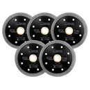 Mesh Turbo Saw Blade 2/5pcs 4"/4.5"/5" Cutting for Granite Ceramic SHDIATOOL