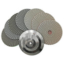 SHDIATOOL 5"Wet Diamond Polishing Pads for Marble Granite 6pcs or 7pcs - SHDIATOOL