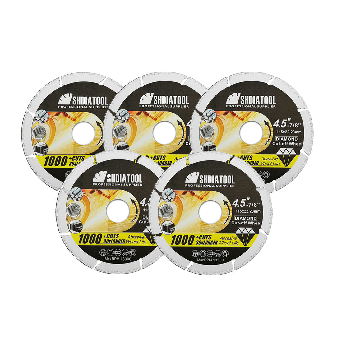 Diamond Metal Cutting Disc 4"/4.5"/5"for Steel Tube Iron Rebar Angle Steel Saw Blade - SHDIATOOL