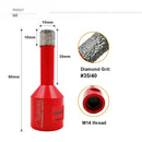 3pcs/set Red Dry Diamond Drill Bits for Porcelain Tile Stoneware Granite M14 thread - SHDIATOOL