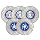Saw Blades 5pcs 4/4.5/5"Cutting Grinding for Granite Concrete M14 or 5/8-11 Flange
