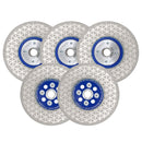 Saw Blades 5pcs 4/4.5/5"Cutting Grinding for Granite Concrete M14 or 5/8-11 Flange